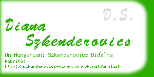 diana szkenderovics business card